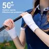 1 Çift Yaz Güneş Korumalı Golf Eldiveni Nefes Alabilir Erkek Kadın Açık Hava Sporları UV Korumalı Parmaksız Soğutma Buz İpek Eldiven El Güneşlik Kılıfı
