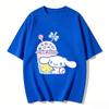 2026 New Cinnamoroll Lemon Drink Cartoon Print Tshirt Family Matching Outfits Casual Short Sleeve Tee for Women Unisex Kids Tops