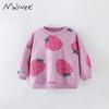 Malwee Girls' Sweatshirt, New Autumn and Winter Style, European and American Style, Super Nice-Looking Printed Children's Long-Sleeved Pullover Top