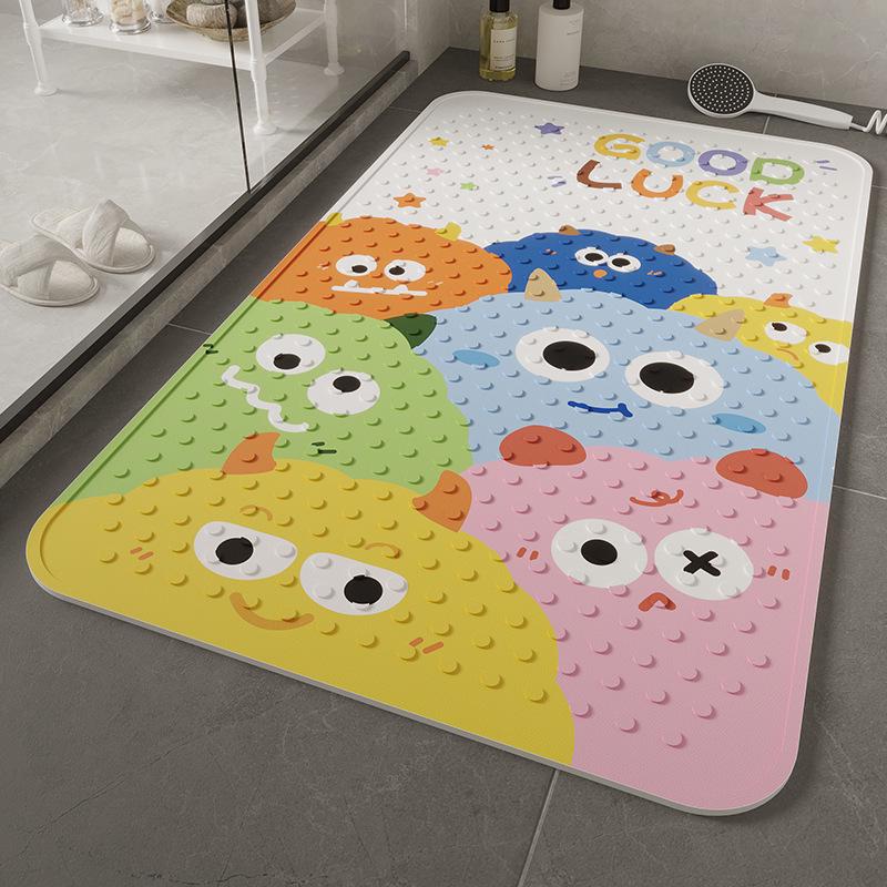 Child's Non-Slip Waterproof Bathroom Mat - Anti-Fall Shower & Toilet Floor Pad