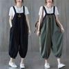 Casual Rompers for Women Summer Large Size Korean Loose Harlan Jumpsuit Pants Solid Ladies Suspender Overalls