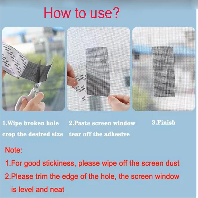 1PCS Easy-to-Apply Waterproof Window Screen Repair Tape – Keep Mosquitoes Out with Our Anti-Insect, Self-Adhesive Mesh Patch