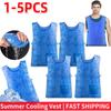Summer Cooling Vest Comfortable Ice Vest Reusable Ice Cooling Vest Adjustable for Cycling Running Outdoor Sports for Hot Weather
