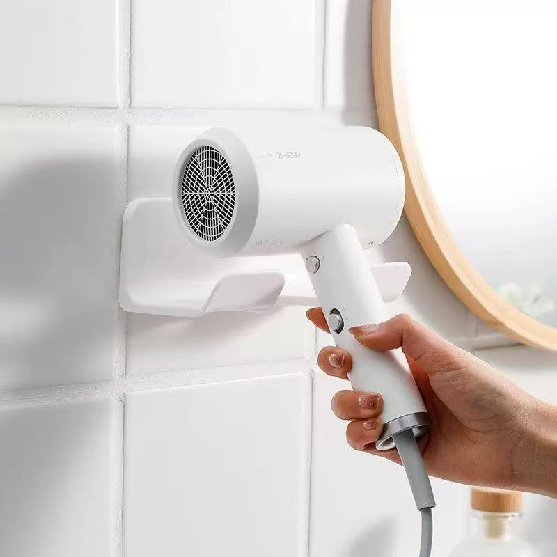 Hair Dryer Storage Rack Non Perforated Bathroom Household Hair Dryer Holder Bathroom Air Duct Wall Hanging Rack Minimalist