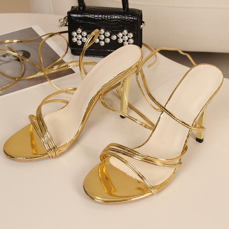 Womens Heels Sandals Sexy Wrap Sandals Women's African Stiletto Roman Women's Sandals
