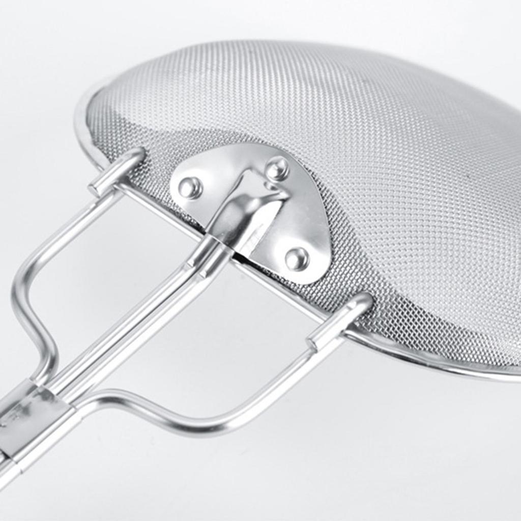 Square Mesh Skimmer Cooking Oil Strainer Cooking Utensil Oil Skimmer for Deep