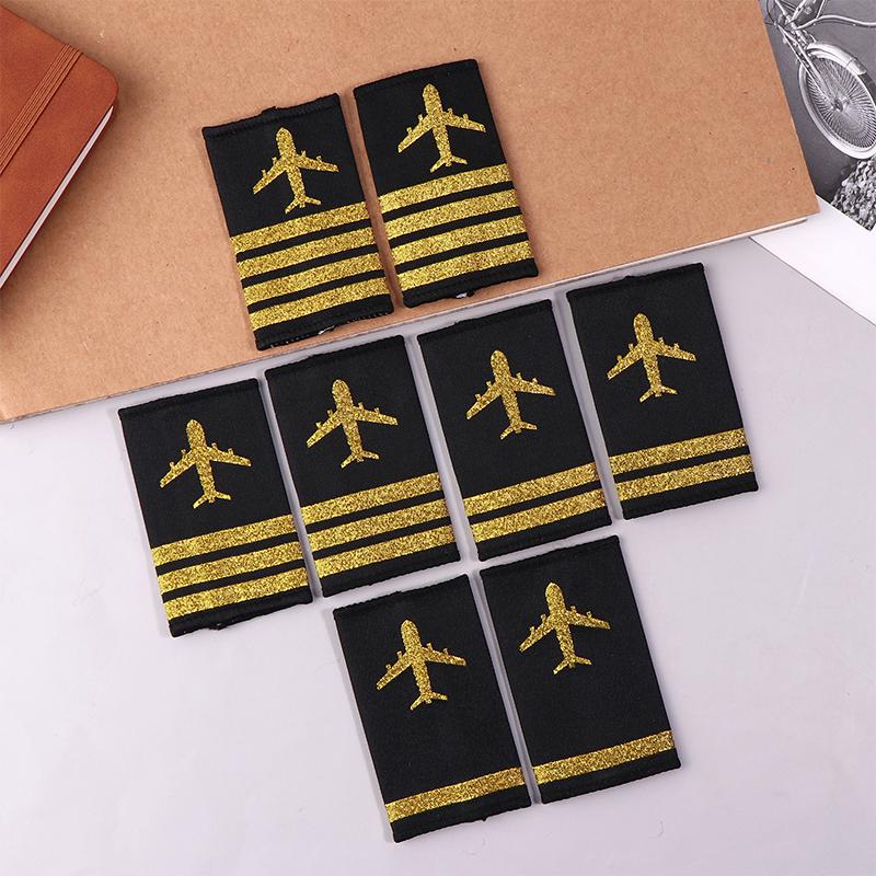 1 para Dekoracja odzieży Epolety Profesjonalni Piloci Mundur Epolety Rzemiosło Naszywki na ramię DIY Dekoracje do ubrań Akcesoria