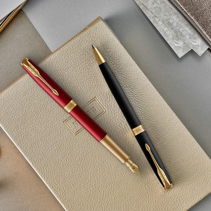 PARKER Sonnet Ballpoint Pen, Matte Black GT, 1950876
