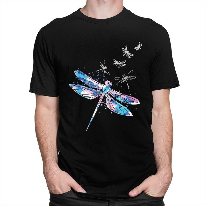 Custom Wildlife Animal Dragonfly T Shirt for Men 100 Cotton Tshirt Leisure Tee Short Sleeves Tshirts Clothing