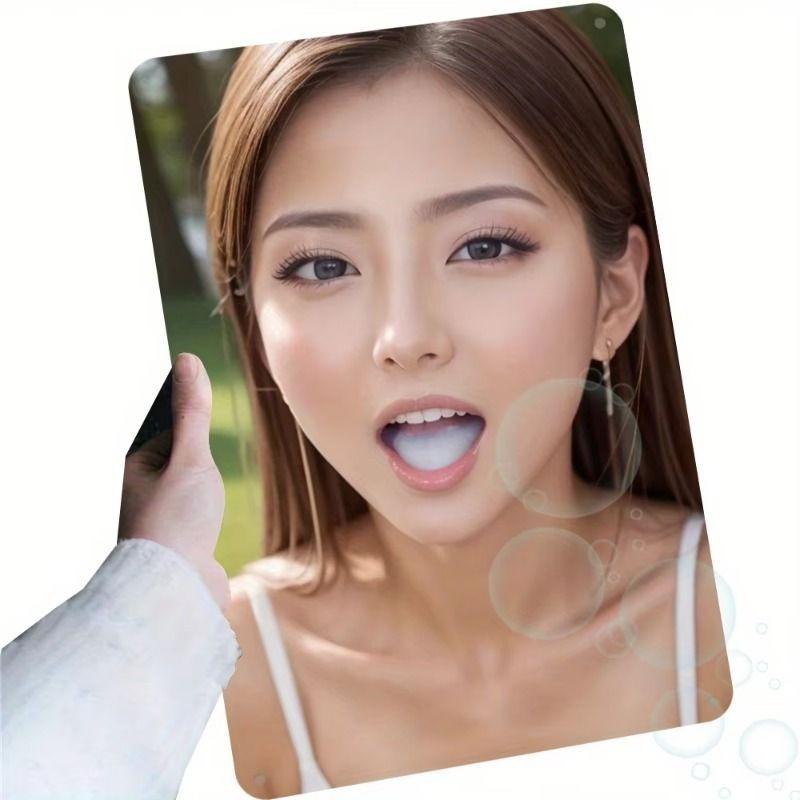 Female Portrait Metal Decorative Painting for Bars Garages