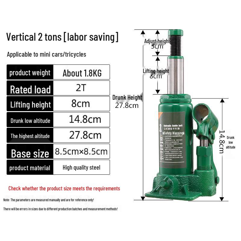 

Гидравлический вертикальный домкрат для легковых автомобилей/седанов - Новая модель Hydraulic Jack / No Overloading
