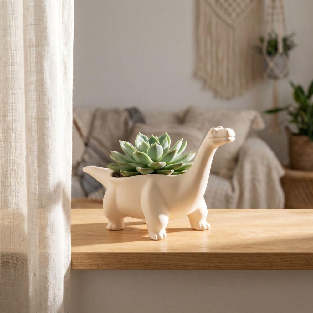 3D Printed Mini Flower Pot Desktop Decoration Plant Planting Pot Creative Dinosaur Flowerpot Home