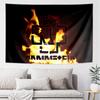 Rammstein Fire Pattern Tapestry Wall Hanging Boho Aesthetic Wall Blanket For Bedroom Living Room Dorm Home Wall Decor 1013610