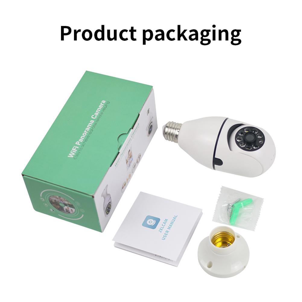 

Роз єм A6 E27 Панорамна камера Домашня камера відеоспостереження WiFi Підтримка нічного бачення Двостороння аудіо розмова Віддалений перегляд через смартфон