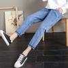 Maternity Stretch Straight-Leg Jeans: Loose Fit, Plus Size, Spring/Autumn Style