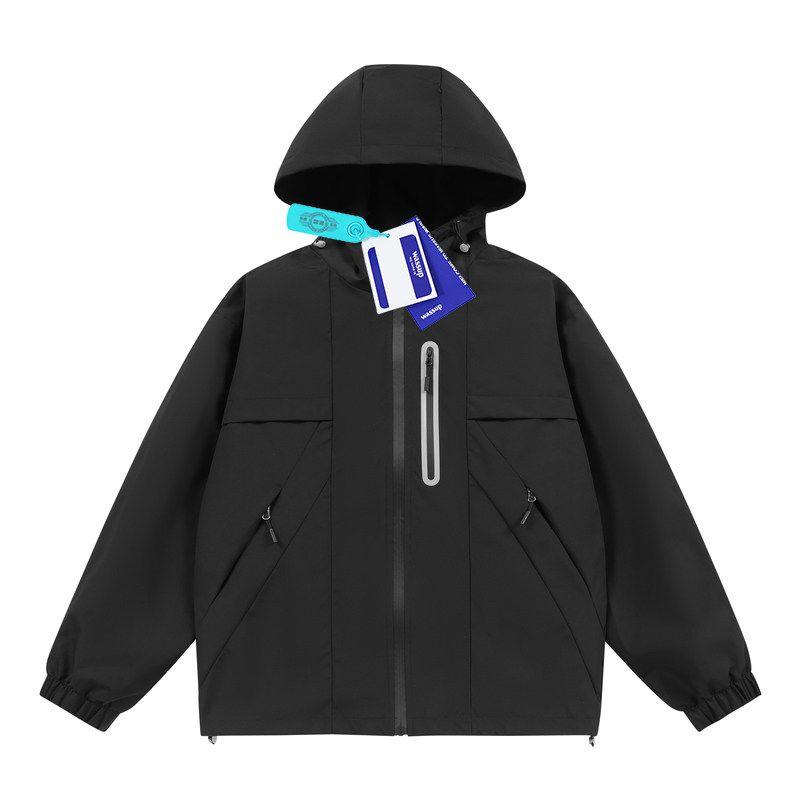 

Wassup Mountain-Style Softshell Jacket for Men, Autumn 2025 New Trendy Brand Casual Outdoor Hooded Jacket for Boys Black 4XL(Recommendation 105-115kg)