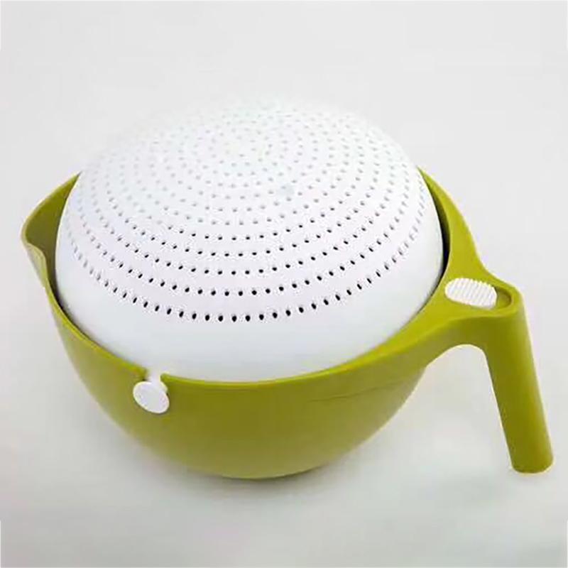 Kreative doppelschichtige Waschsiebkörbe Küchenutensilien Abtropfkorb Schüssel Waschen Gemüse Obst Sieb Tablett Korb