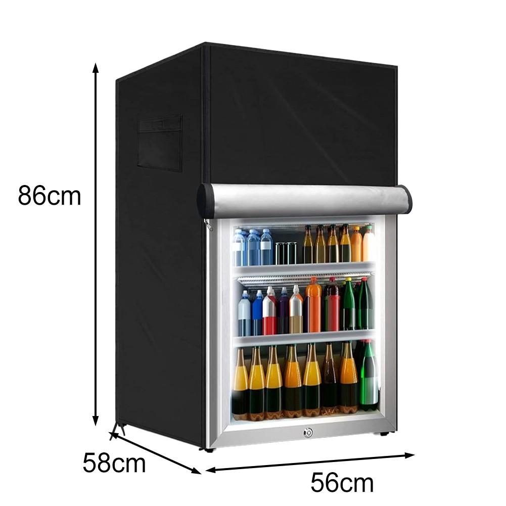 

210D Oxford Heavy Duty Outdoor Чехол для холодильника, устойчивый к погодным условиям, регулируемый дизайн Black 56*58*86CM