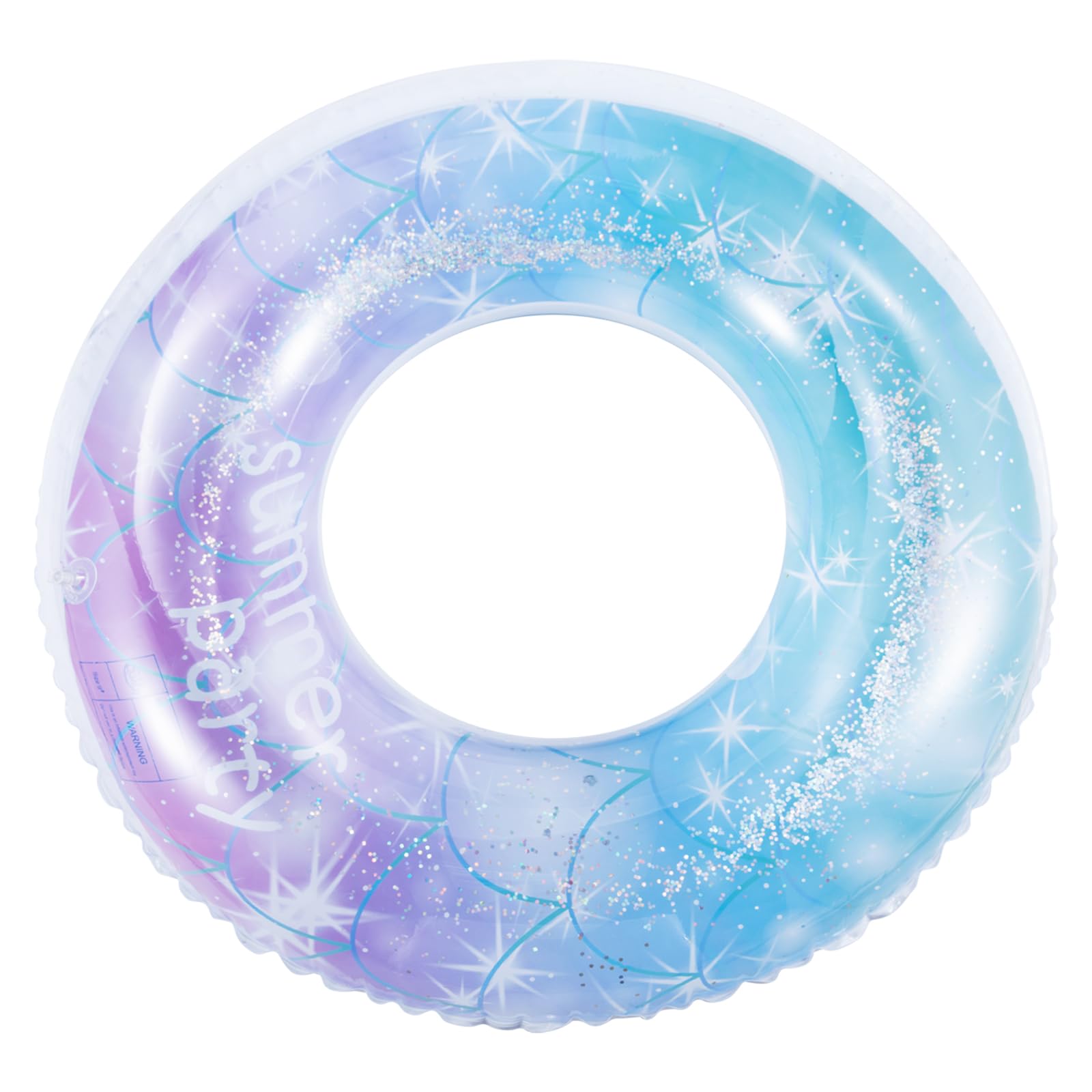 

Ninonly Inflatable Floating Ring 70cm Kids Water Play O-Shape Glitter Summer Vacation Swimming Starry Sky Pattern