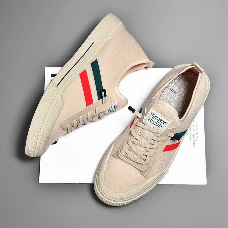 Men's Shoes, Breathable, Knitted, Mesh Shoes, Canvas, Casual Board Shoes, Work Shoes
