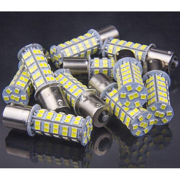 10 Pcs Extremely Super Bright 1156 1141 1003 BA15S 68-SMD LED Replacement Light Bulbs for RV Indoor Lights(10-Pack, Pure White (6000K-6500K Color