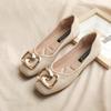 Fashion Office Woman Flats Square Toe Shoes for Women Moccasins Chic Point Summer 2025 Elegant Non Slip Casual with Discount Popular On