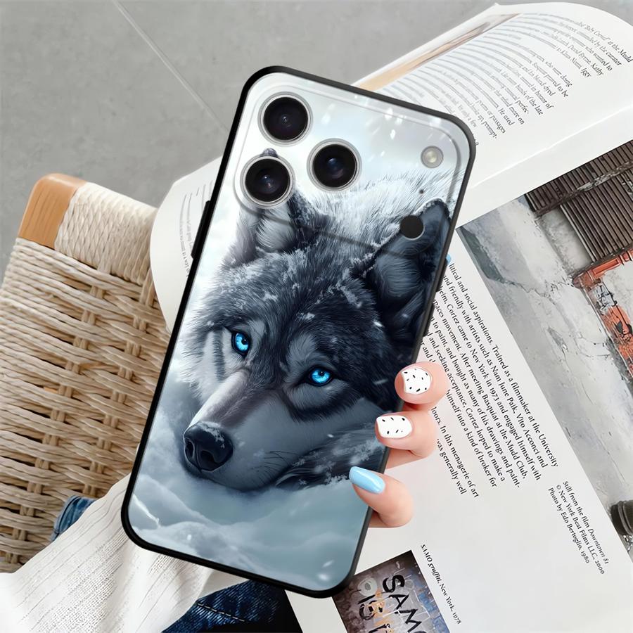 Hülle für Apple iPhone 17 Pro Max 14 16 XR XS MAX 12 15 Pro 7 8 11 13 Air Funda Handyhülle Cooler Löwe Hund