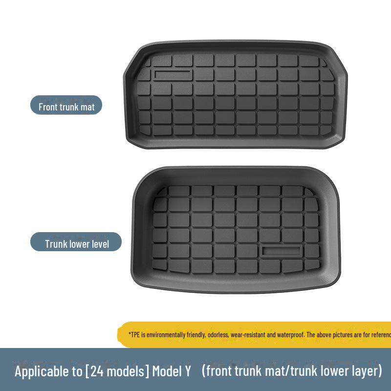 

Коврик в багажник Tesla Model Y: Специальная посадка TPE спереди и сзади Black