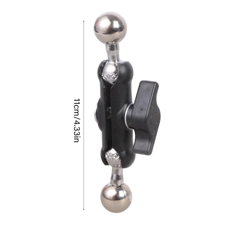 Adjustable 17mm to 17mm Ball Mounting Arm Heavy Duty Iron Clamp Rotatable Metal Clamp for Mobile Phone Monitor Video