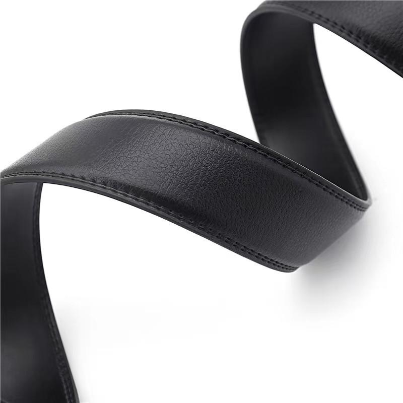 Business Casual Automatic Belt Twill Buckle Genuine Leather Belt Two-layer Cowhide Work Stick