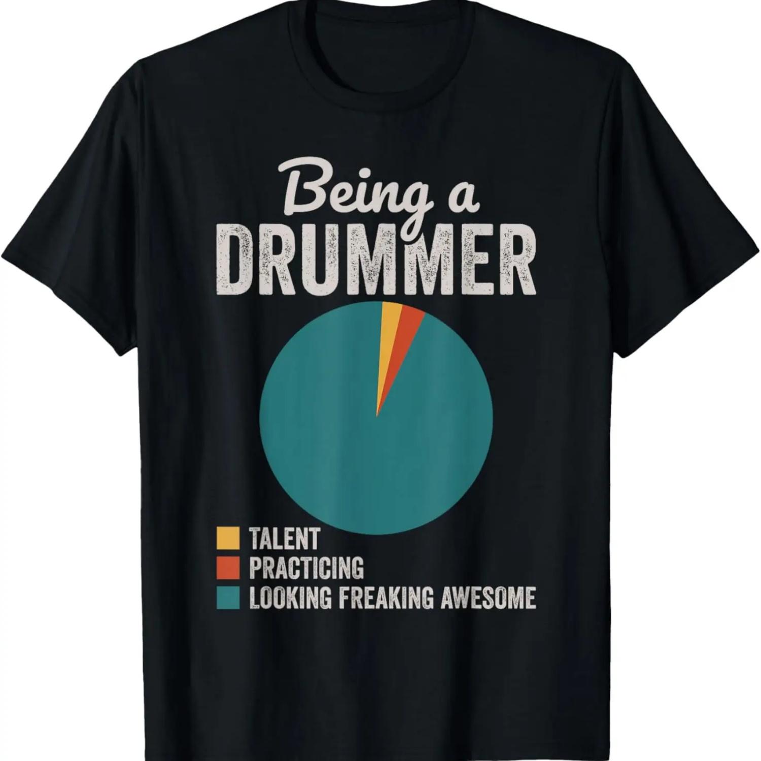 

Быть барабанщиком, перкуссионистом, смешная футболка барабанщика XXXXXL чёрный