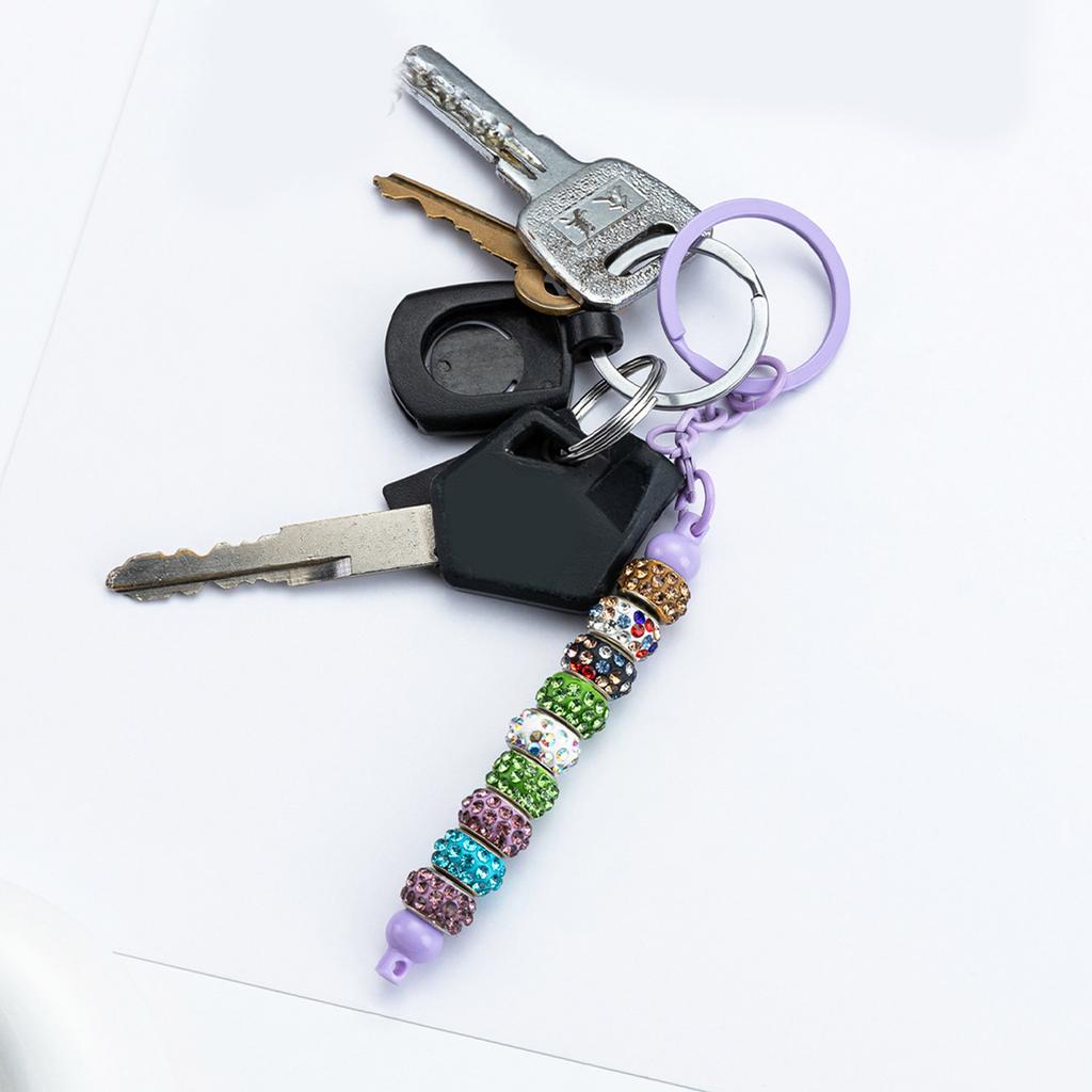 12 Color DIY Beaded Keychain Pendant Versatile 12 Color Beadable Blank Accessory Set For Keychain And Pendant Designs