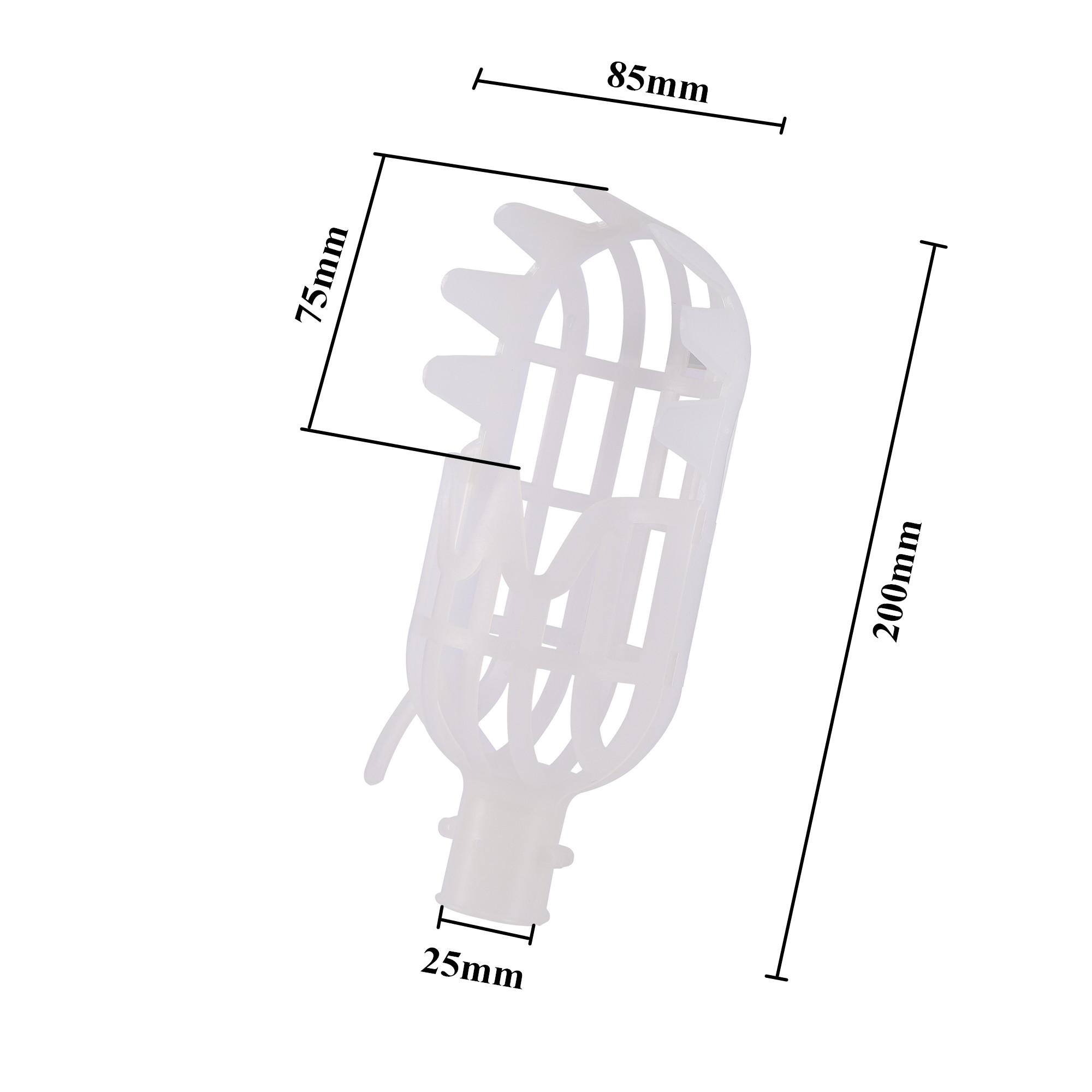 

Садовая корзина Головка для сбора фруктов Пластиковый инструмент для сбора фруктов Высотный сборщик фруктов Сбор локва Сбор мирцины Инструмент 1 шт белый
