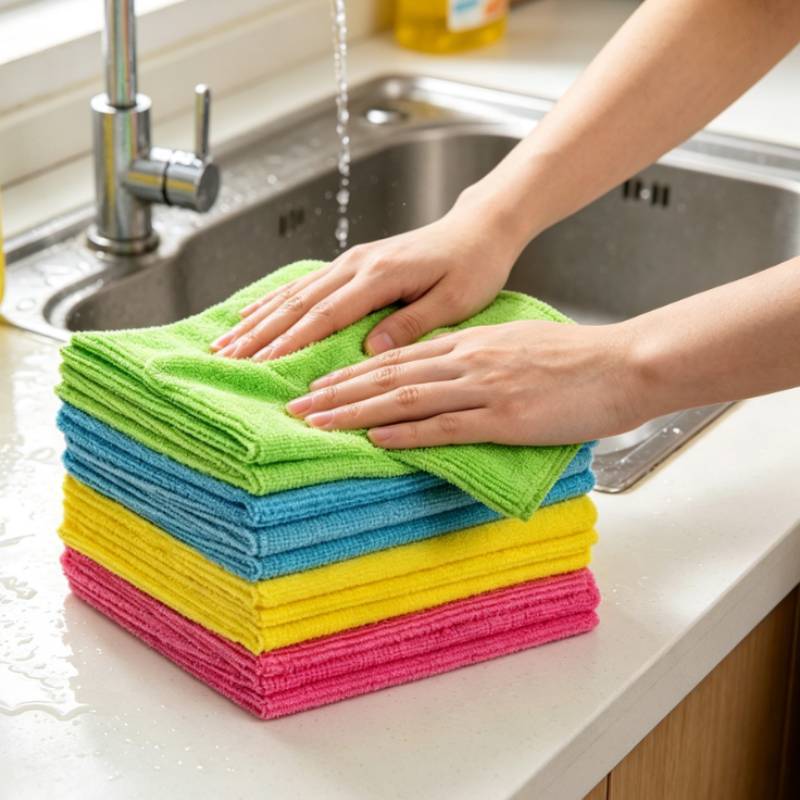 Ultrafeine Faser-Geschirrtuch Reinigungs-Handtuch mit Schnelltrocknungsfunktion für den Küchengebrauch