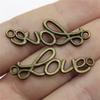 Letter Plate Connectors Alphabet A-Z Antique Bronze Zinc Alloy Jewelry Making Craft Parts DIY Connect Parts