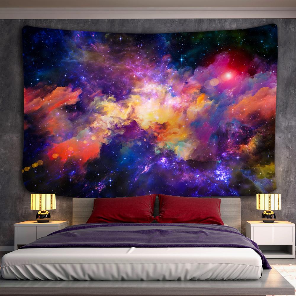 Solar System Planets Pattern Home Decor Wall Tapestry Blanket Galaxy Wall Tapestry for Bedroom Decor