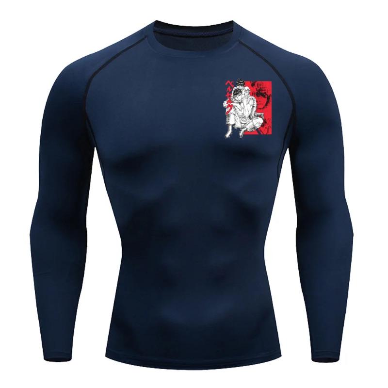 Herren Sommer Sport Kompressions-T-Shirt Atmungsaktiv Schnelltrocknend Hochelastisch Kurzarm-Tee mit Kühner Armor Guts Grafik Fitnessstudio