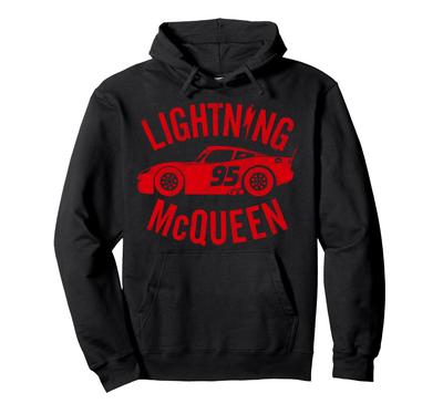 Disney Pixar Cars Lightning McQueen Vintage 95 Race Car Hoodie