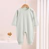 Baby Pure Cotton Romper: Spring & Autumn Style with Shoulder Snaps