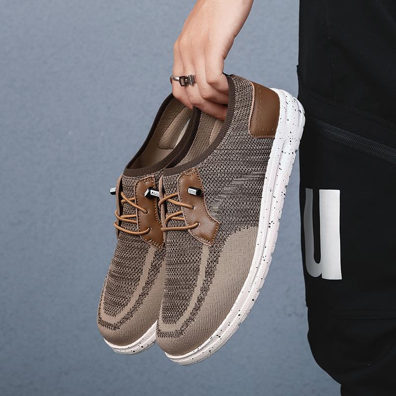 

Модная мужская обувь, дышащие прогулочные кроссовки на плоской подошве, мужские летние повседневные кроссовки, мужская обувь в британском стиле, 2024 48 хаки