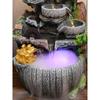 Desktop Feng Shui Rockery Water Feature with Recirculating Ball for Wealth and Luck, Perfect for Office, Living Room, or Opening Ceremony Gift.