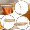 Woven Bamboo Snack Basket Food Display Serving Tray Multipurpose Organizer Portable with Handle