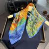 Fashion 100% Real Silk Scarf 53cm Square Bandelet Women's Silk Temperament Small Scarf Neck Decorative Wrap Printed Scarves