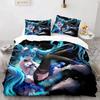 3D Anime Beautiful Girl In The Future Bedding Set Single Twin Full Queen King Size Bed Set Aldult Kid Bedroom Duvet cover Sets