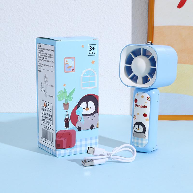 

Cute Penguin USB Rechargeable Desktop & Handheld Fan for Girls Penguin Series
