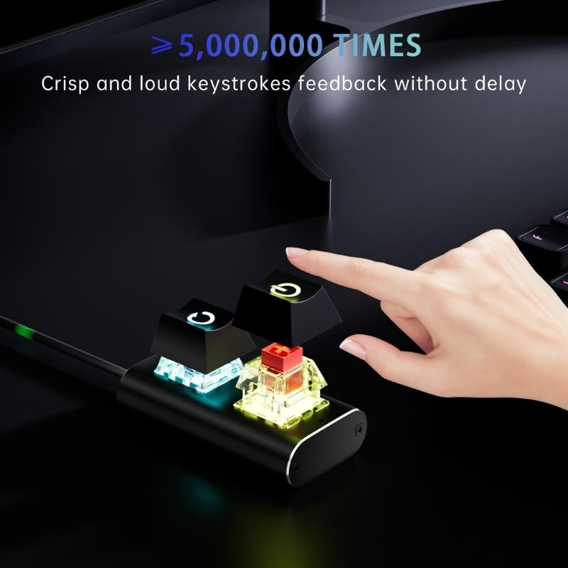 PC Extended External Power Switcher With LED Light And Mechanical Key Switches Easy Installation For Desktop Computer