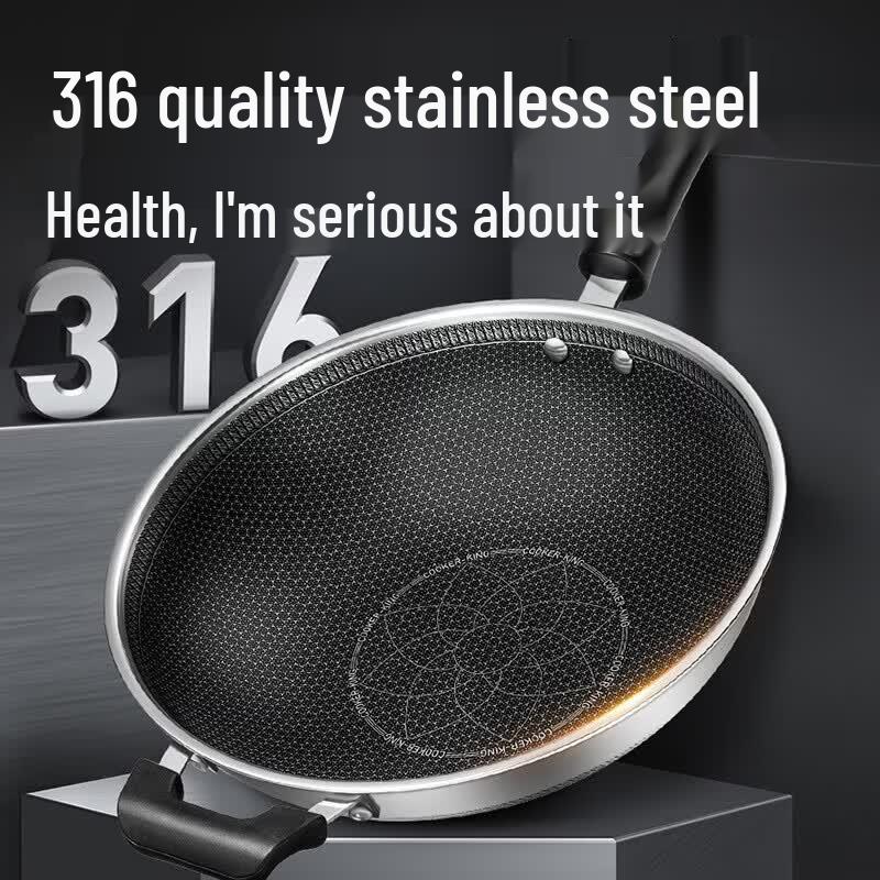 COOKER KING 316 Stainless Steel Non-stick Wok 32cm