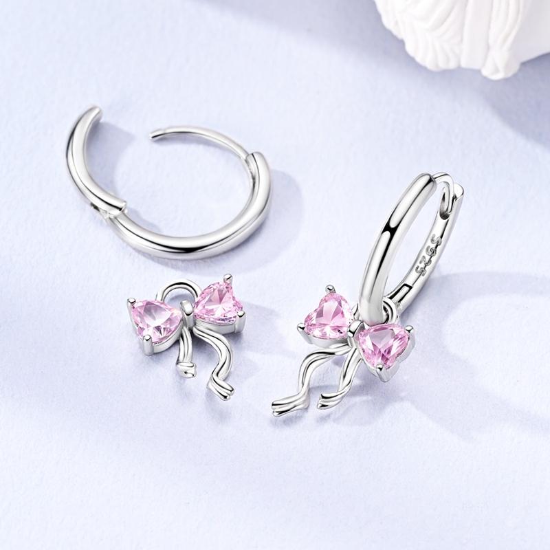 925 Sterling Silver Hoop Earring for Women Starlight Sun Moon Bow Heart Simple Round Circle Earrings Party Fashion Jewelry Gifts