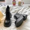 Yunfu British Style Martin Boots Women's Single Boots 2025 Fashion Platform Short Boots Autumn and Winter Height Increase Outer Wear Versatile 