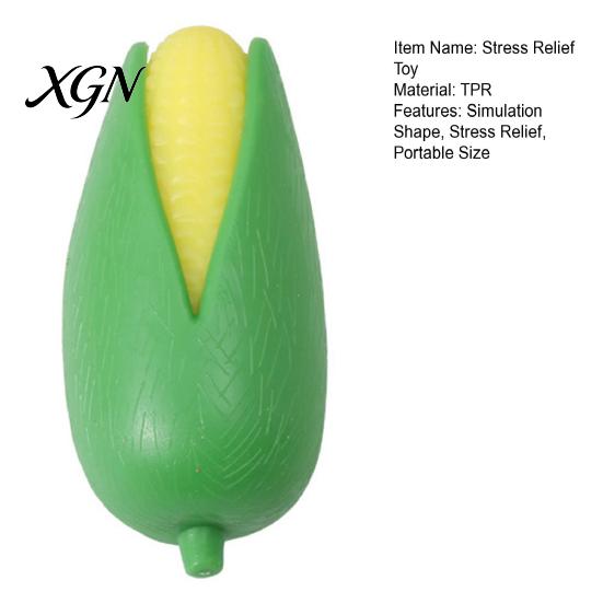 Fruit Sensory Toy Simulation Peeled Banana Squeeze Stretchy Slow Rebound Corn Fidget Portable Simulated Vegetable TPR Stress Ball